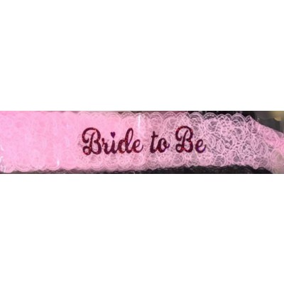 סרט תחרה BRIDE TO BE ורוד